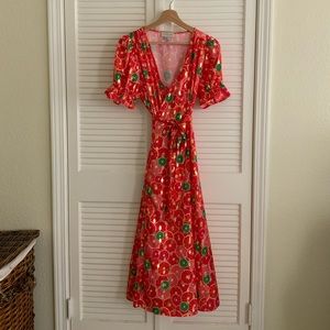 Never Fully Dressed Midi Wrap Dress